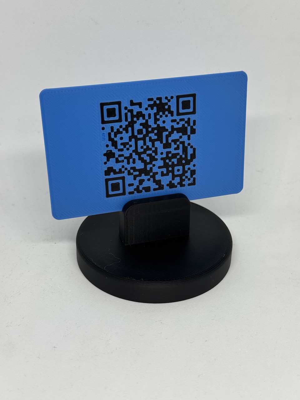QR-Visitenkarte blau/schwarz